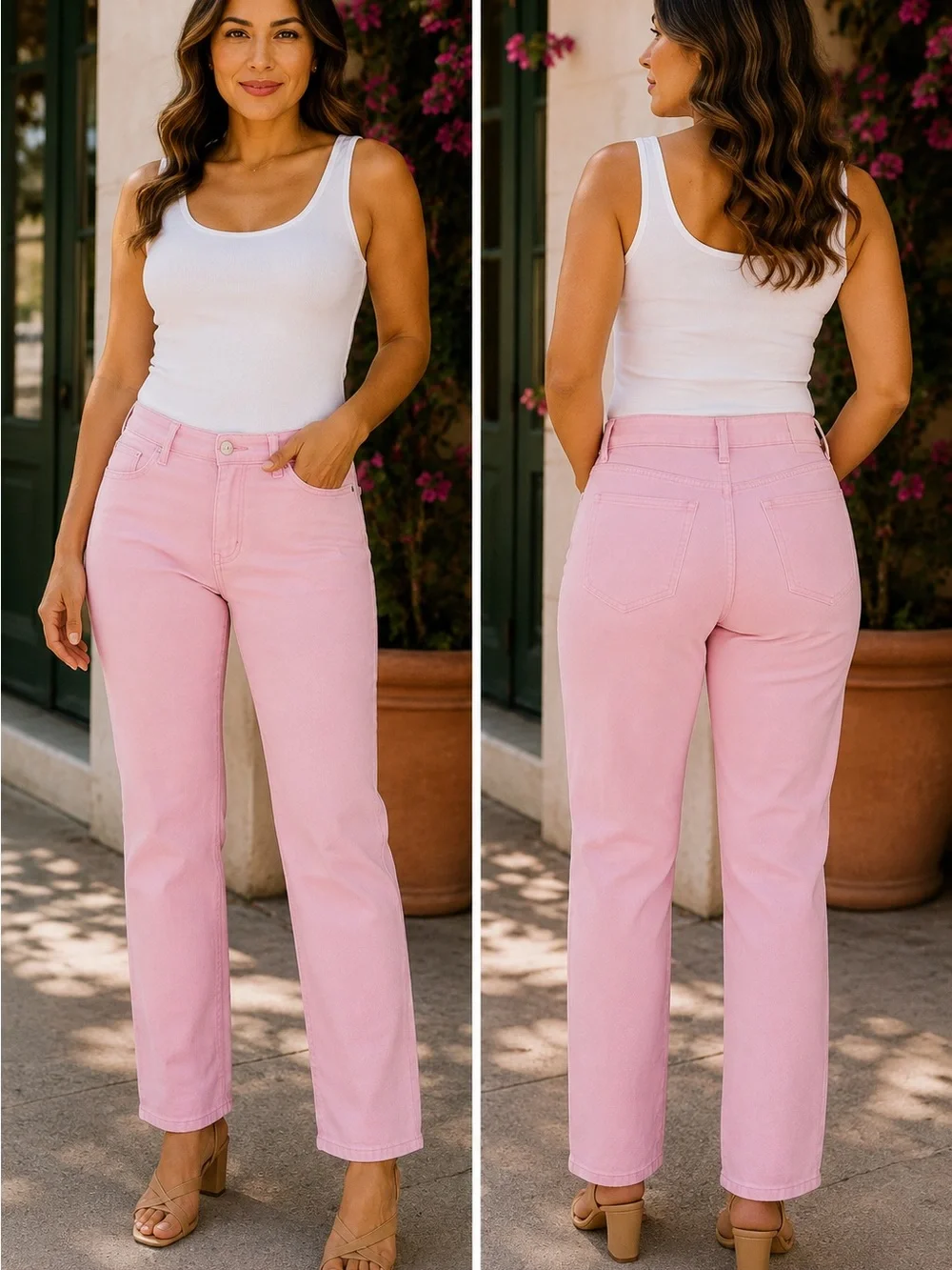 🌙✨🆕🏷️ J.Crew Pink High~ Rise Straight Leg Jeans Size 30 NWT